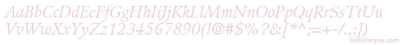GuardiLt56Italic Font – Pink Fonts on White Background