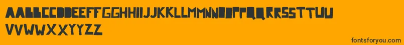 Czcionka Comicdandy – czarne czcionki na pomarańczowym tle
