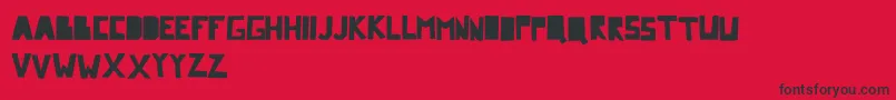 Fonte Comicdandy – fontes pretas em um fundo vermelho