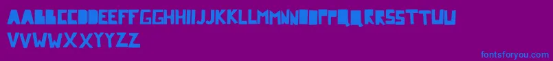 Comicdandy Font – Blue Fonts on Purple Background