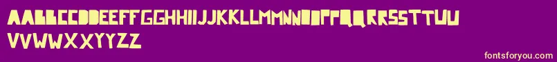 Comicdandy Font – Yellow Fonts on Purple Background