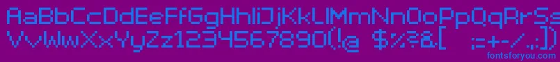 Superhelex Font – Blue Fonts on Purple Background