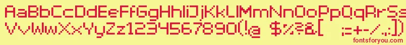 Superhelex Font – Red Fonts on Yellow Background