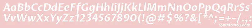 ProzalibreSemibolditalic Font – White Fonts on Pink Background