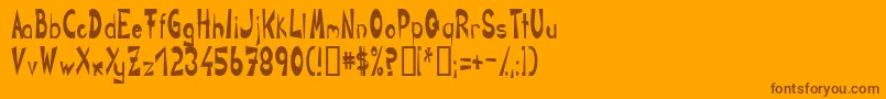 Circline2light Font – Brown Fonts on Orange Background