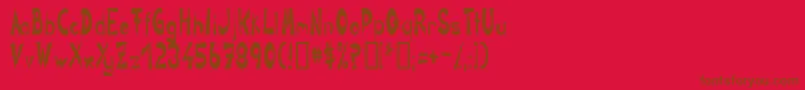 Circline2light Font – Brown Fonts on Red Background