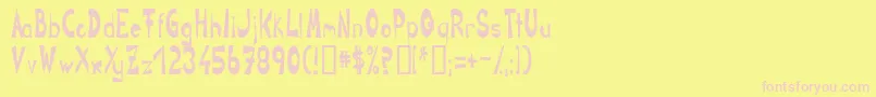 Circline2light Font – Pink Fonts on Yellow Background