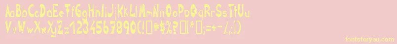 Circline2light Font – Yellow Fonts on Pink Background