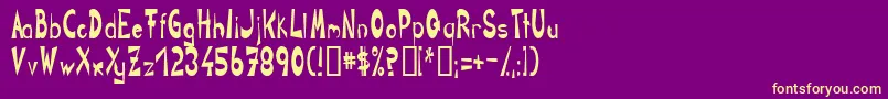 Circline2light Font – Yellow Fonts on Purple Background