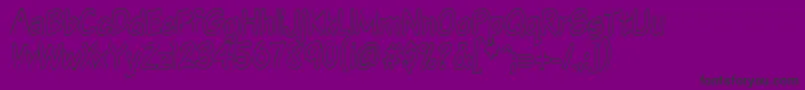 Vtcsundaykomixtalloutline Font – Black Fonts on Purple Background