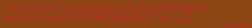 Vtcsundaykomixtalloutline Font – Red Fonts on Brown Background