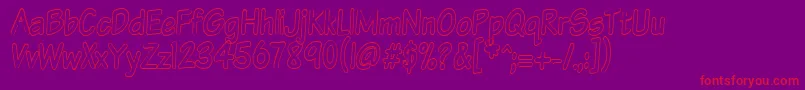 Vtcsundaykomixtalloutline Font – Red Fonts on Purple Background