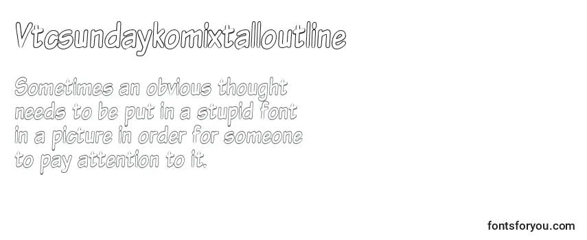 Vtcsundaykomixtalloutline-fontti