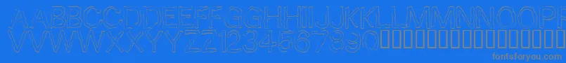 10 Font – Gray Fonts on Blue Background
