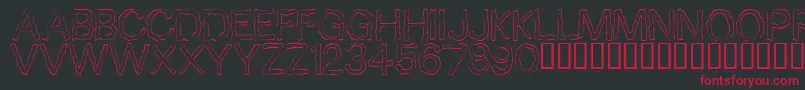 フォント10 – 黒い背景に赤い文字