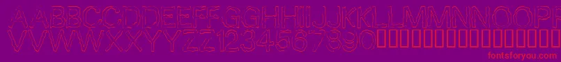 10 Font – Red Fonts on Purple Background