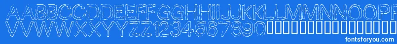 10 Font – White Fonts on Blue Background