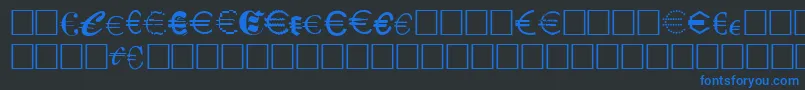 EuroCollection Font – Blue Fonts on Black Background