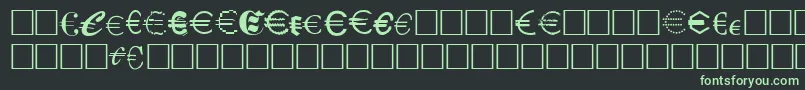 EuroCollection Font – Green Fonts on Black Background