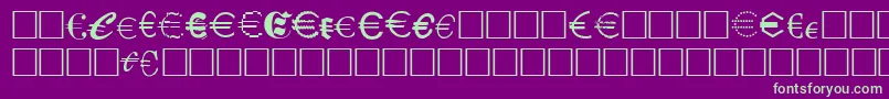 EuroCollection Font – Green Fonts on Purple Background