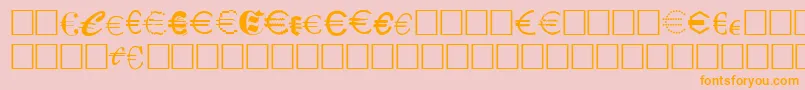 EuroCollection Font – Orange Fonts on Pink Background
