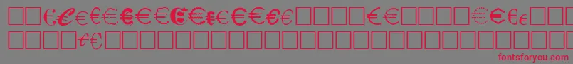 EuroCollection Font – Red Fonts on Gray Background