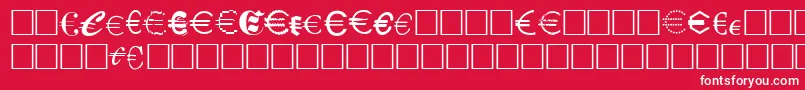 EuroCollection Font – White Fonts on Red Background