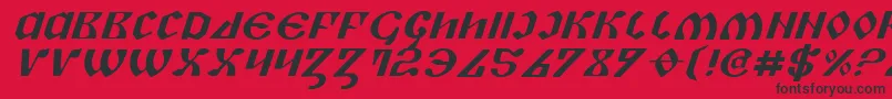 Piperei Font – Black Fonts on Red Background