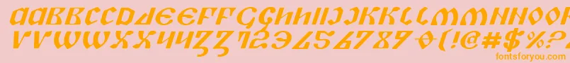 Piperei Font – Orange Fonts on Pink Background