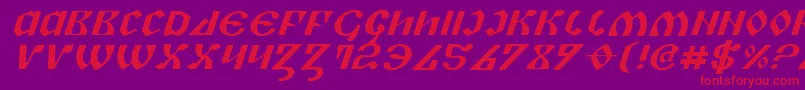 Piperei Font – Red Fonts on Purple Background