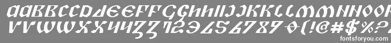 フォントPiperei – 灰色の背景に白い文字