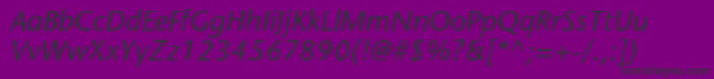 StonesansstdMediumitalic Font – Black Fonts on Purple Background