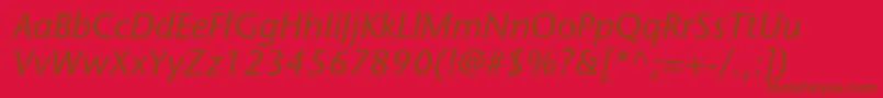 StonesansstdMediumitalic Font – Brown Fonts on Red Background