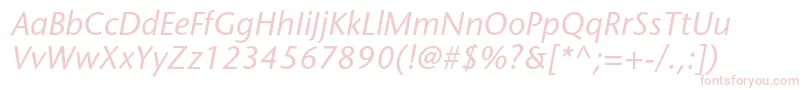 StonesansstdMediumitalic-fontti – vaaleanpunaiset fontit valkoisella taustalla
