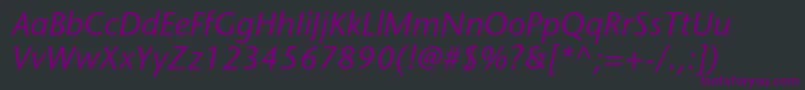 StonesansstdMediumitalic Font – Purple Fonts on Black Background
