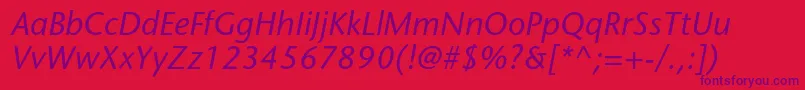 StonesansstdMediumitalic Font – Purple Fonts on Red Background