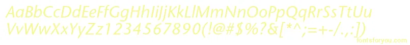 Шрифт StonesansstdMediumitalic – жёлтые шрифты