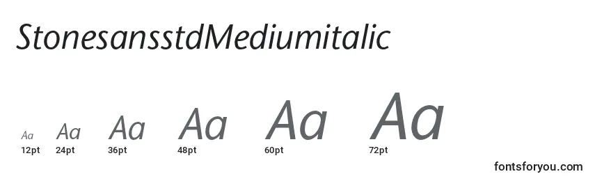 StonesansstdMediumitalic Font Sizes