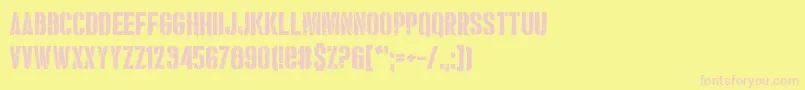 Punishment Font – Pink Fonts on Yellow Background