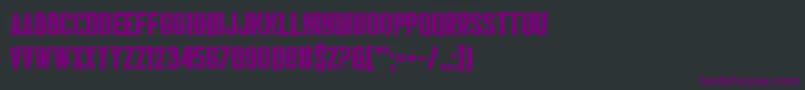 Punishment Font – Purple Fonts on Black Background