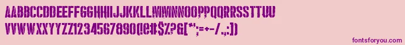 Punishment Font – Purple Fonts on Pink Background