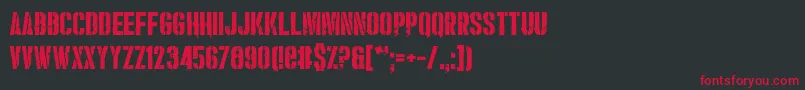 Punishment Font – Red Fonts on Black Background
