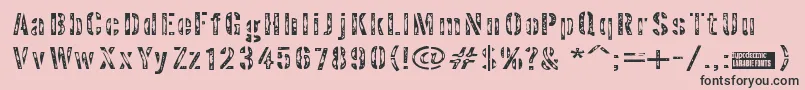 Interpla Font – Black Fonts on Pink Background