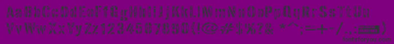 Czcionka Interpla – czarne czcionki na fioletowym tle
