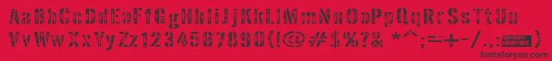 Interpla Font – Black Fonts on Red Background