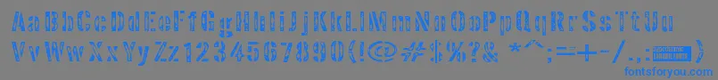 Interpla Font – Blue Fonts on Gray Background