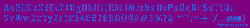 Interpla Font – Blue Fonts on Purple Background