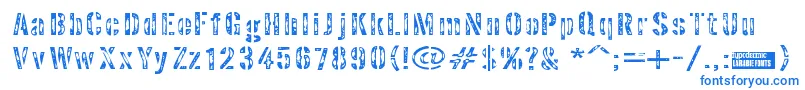 Interpla Font – Blue Fonts on White Background