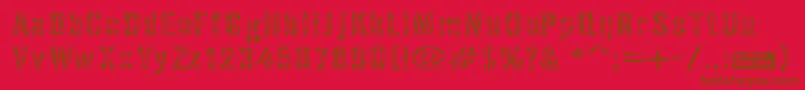 Interpla Font – Brown Fonts on Red Background