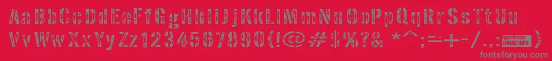 Interpla Font – Gray Fonts on Red Background